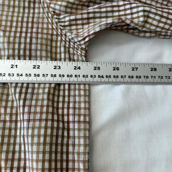 RANCHO Estancia Men's Vintage Mini Check Long Sleeve Button Shirt Brown Size XL - Picture 8 of 12